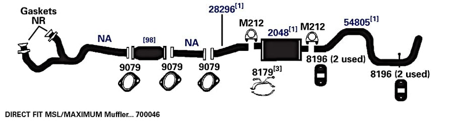 Exhaust Muffler AP Exhaust Products 700046