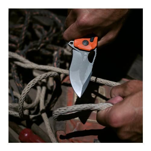 SOG KIKU XR LTE Folding Knife Lightweight Outdoor Ambidextrous Large-Format | CTS XHP Steel Blade | XR Locking Mechanism, Orange G10
