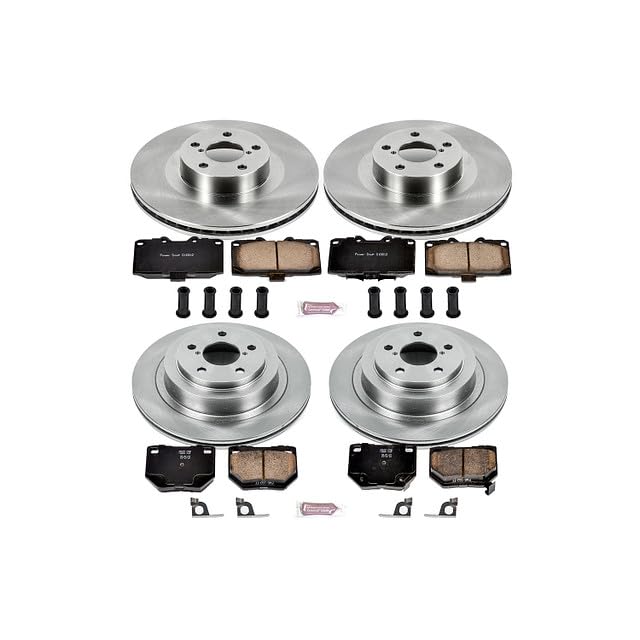 Power Stop Autospecialty KOE2368 Front and Rear Replacement Brake Kit-OE Brake Rotors & Ceramic Brake Pads For Subaru Impreza 2006-2007 [Vehicle Specific]