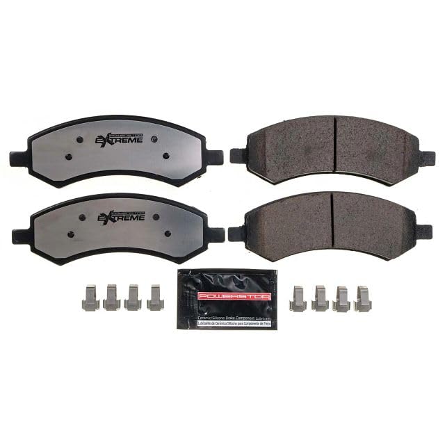 Power Stop Truck and Tow Front Ceramic Brake Pads For 2007-2009 Chrysler Aspen, 2005-2010 Dodge Dakota, 2007-2009 Durango, 2006-2010 Ram 1500, 2018 Jeep Wrangler, 2006-2009 Mitsubishi Raider