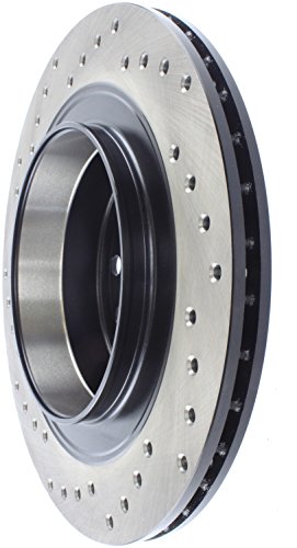 StopTech Sport 128.38015L Cross Drilled Brake Rotor (Rear Left), 1 Pack