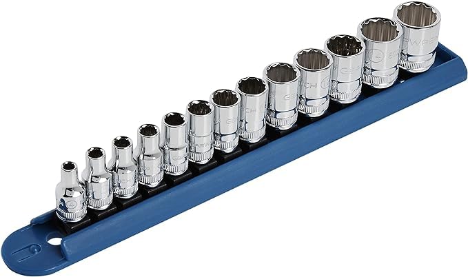 1/4" Drive GEARWRENCH 13 Pc. 12 Pt. Standard Socket Set, Metric - 80306