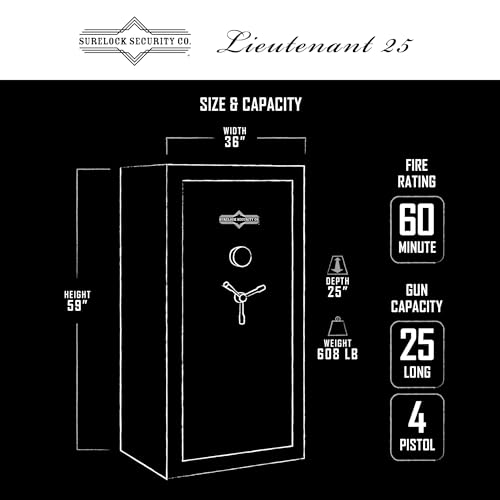 Lieutenant SureLock Security 25 Gun and Home Safe