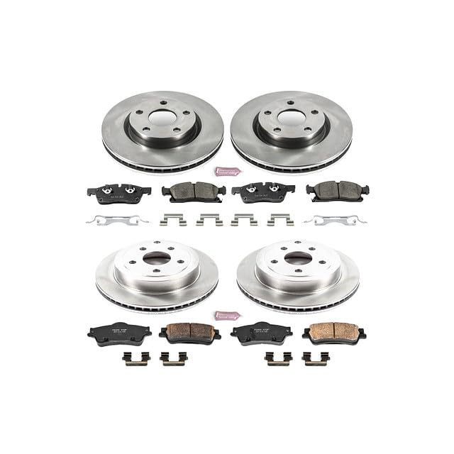 POWERSTOP Autospecialty KOE5527 Front and Rear Replacement Brake Kit-OE Brake Rotors & Ceramic Brake Pads For Pontiac G8 2008-2009 [Model Specific]