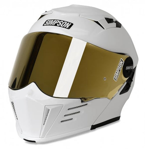 Mod Bandit Simpson Motorcycle Helmet - White - Small | Modular Full-Face Helmet Clear Visor Shield DOT ECE Certified for Street, Cruiser & Touring Riders (M59S1)