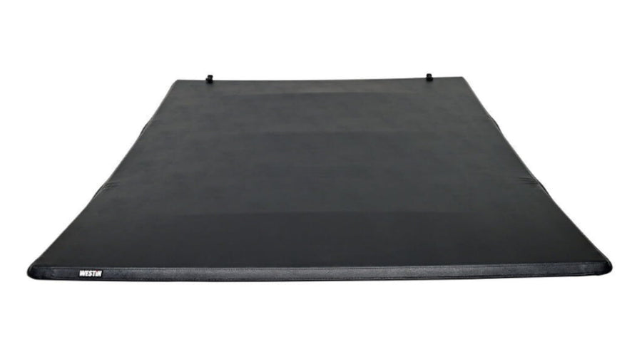 Westin Tri-Fold Tonneau Cover, Hook and Loop Attachment, Vinyl Top, Black, 5 ft 7 in Bed, Compatible with Toyota Fullsize Truck 2022-24, Kit