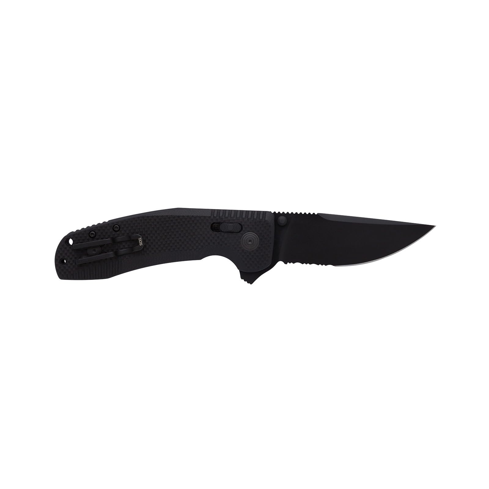 Partially Serrated SOG-TAC XR Tactical Folding Knife | 3.4" D2 Tool Steel Blade Ultra-Grip G10 Handle