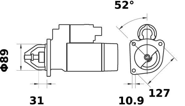 Starter Mahle - MS651