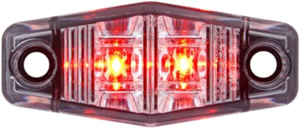 RED Marker/Clearance Light, Clear Lens, 2-Wire