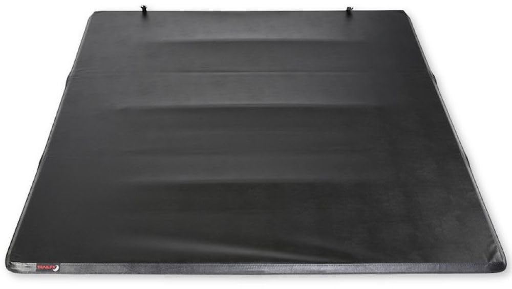 Soft TrailFX Tri-Fold Tonneau Cover fits Ford F-150 5.5 Ft Bed 2015-2020 Black Vinyl with Aluminum Rails Lockable Tailgate Handle Clamp-On Installation Weather Resistant TrailFX TFX3313