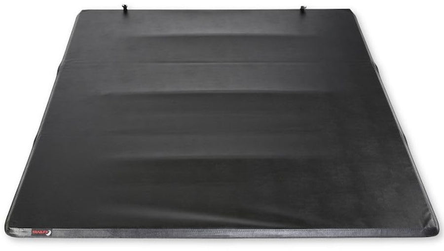 Soft TrailFX Tri-Fold Tonneau Cover fits Ford F-150 5.5 Ft Bed 2015-2020 Black Vinyl with Aluminum Rails Lockable Tailgate Handle Clamp-On Installation Weather Resistant TrailFX TFX3313
