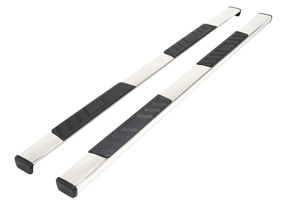 TrailFX Side Step Bars Truck Fits 2020–2021 Chevrolet Silverado 1500 5 Inch Oval Bent with Step Pads PolishedStainless Steel Rocker Panel Mount Set of 2 TrailFX A7086S