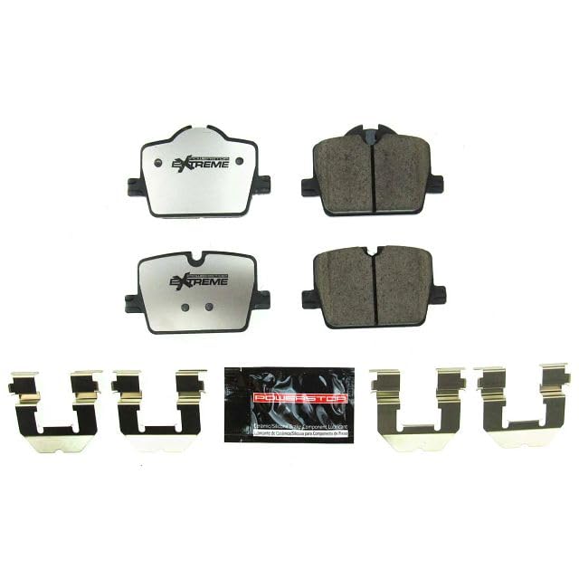 Power Stop Z26-2221, Rear Carbon Fiber Ceramic Brake Pads with Hardware Z26 Street Warrior For BMW, 330e, 330e xDrive, 330i, 330i xDrive, 430i, 430i Gran Co, 430i xDrive, Z4, GR Supra [Model Specific]