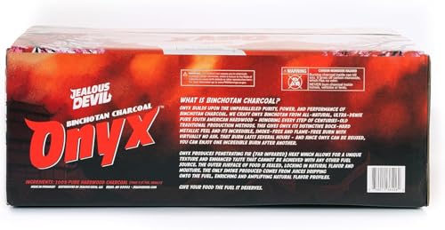 Onyx Binchotan Lump Charcoal 10 lbs. Jealous Devil - Premium BBQ Fuel for Grilling