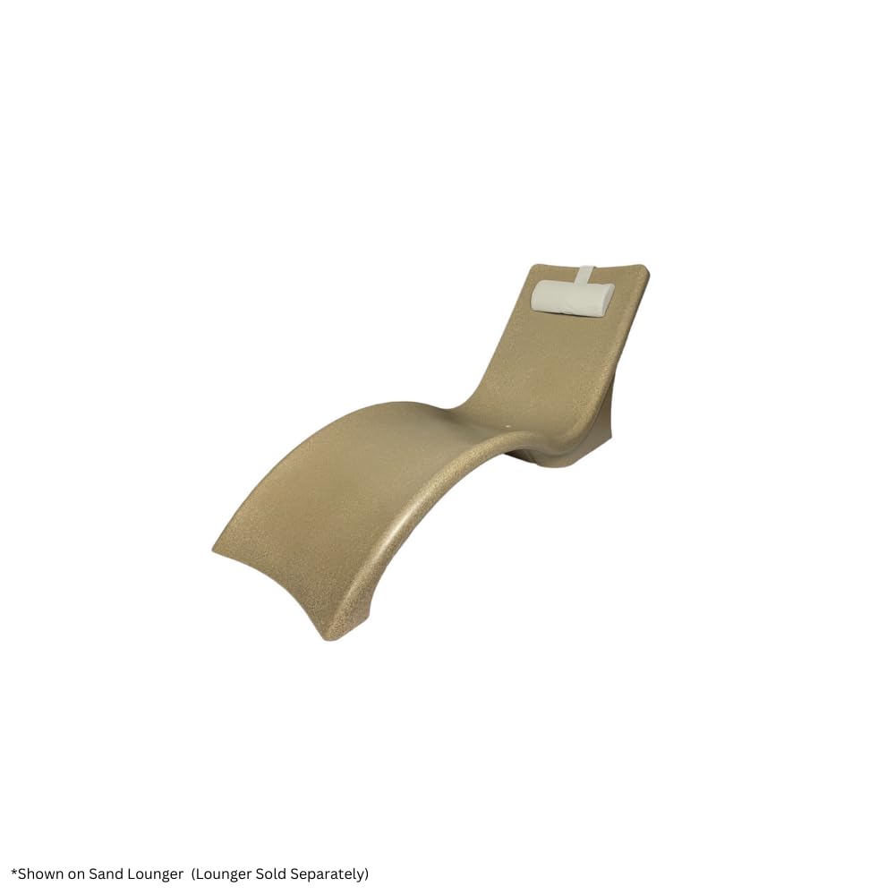 Global Pool Products Sunbrella Lounger Headrest for Pool Chairs - Lounge Head Resting Pillow - Chaise Lounge - Outdoor Pillow - Grey GPP-LF-LCH-G