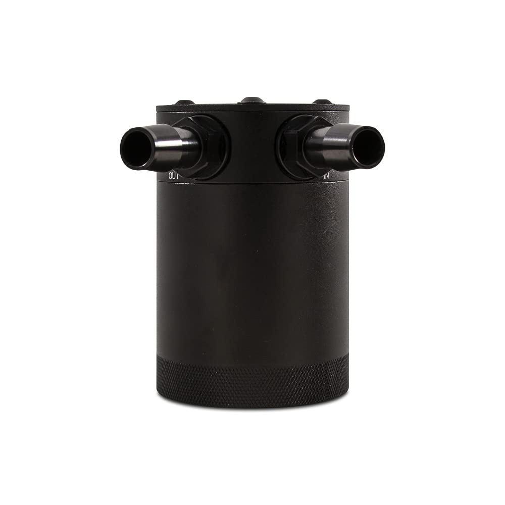 Mishimoto Compact Baffled Oil Catch Can, 2-Port, MMBCC-CBTWO-BK Black
