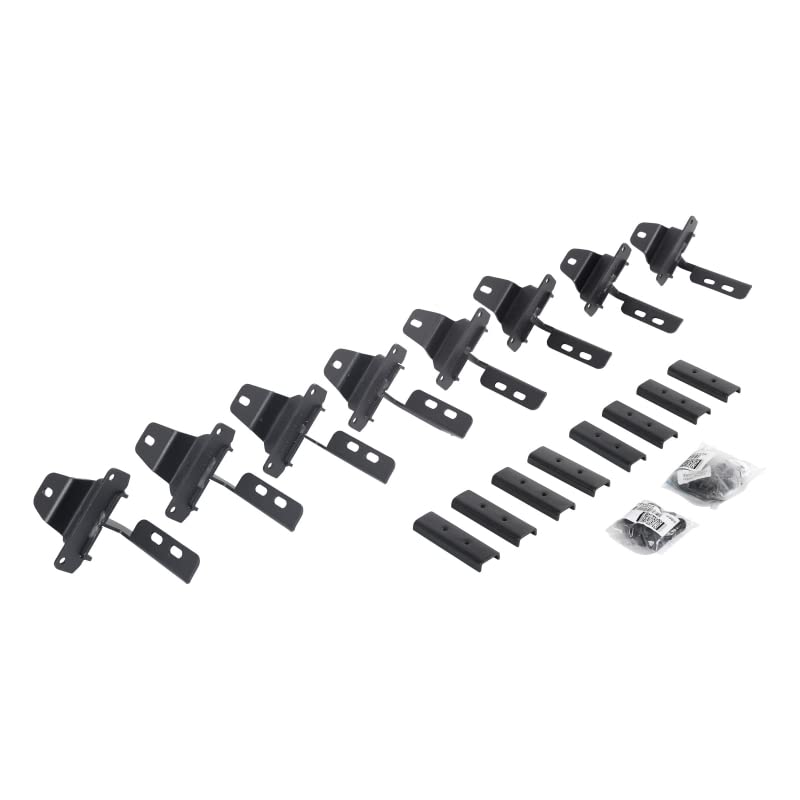 V-Series V3 / RB10 Slim / RB20 Slim / RB30 Slim / RB30 Mounting Brackets Go Rhino | Mild Steel, Textured Black | 6945166 | Fits 2020-2024 Jeep Glatiador JT, 4-Door
