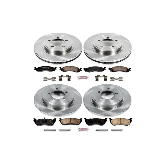 POWERSTOP Autospecialty KOE2721 Front and Rear Replacement Brake Kit-OE Brake Rotors & Ceramic Brake Pads For Mercury Mountaineer 2006 [Model Specific]