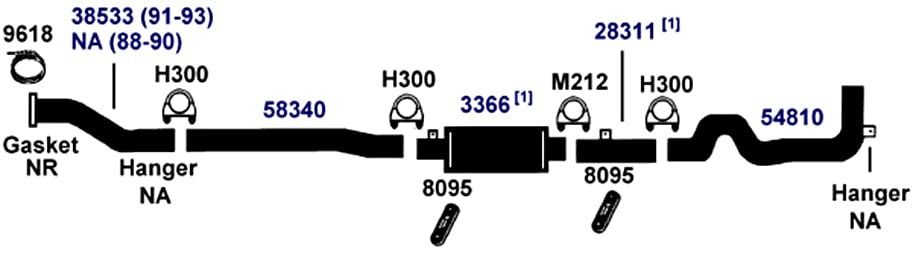 Exhaust Muffler AP Exhaust Products 3366