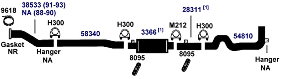 Exhaust Muffler AP Exhaust Products 3366