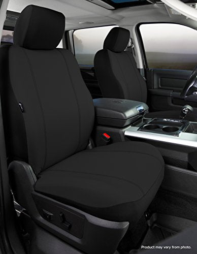 Black Fia SP87-73 Custom Fit Front Seat Cover Bucket Seats - Polyester, (Black)
