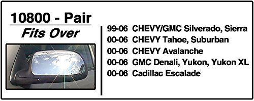 Custom Towing Mirror CIPA 10800 - Chevy/GMC/Cadillac, Pair 18 Inch