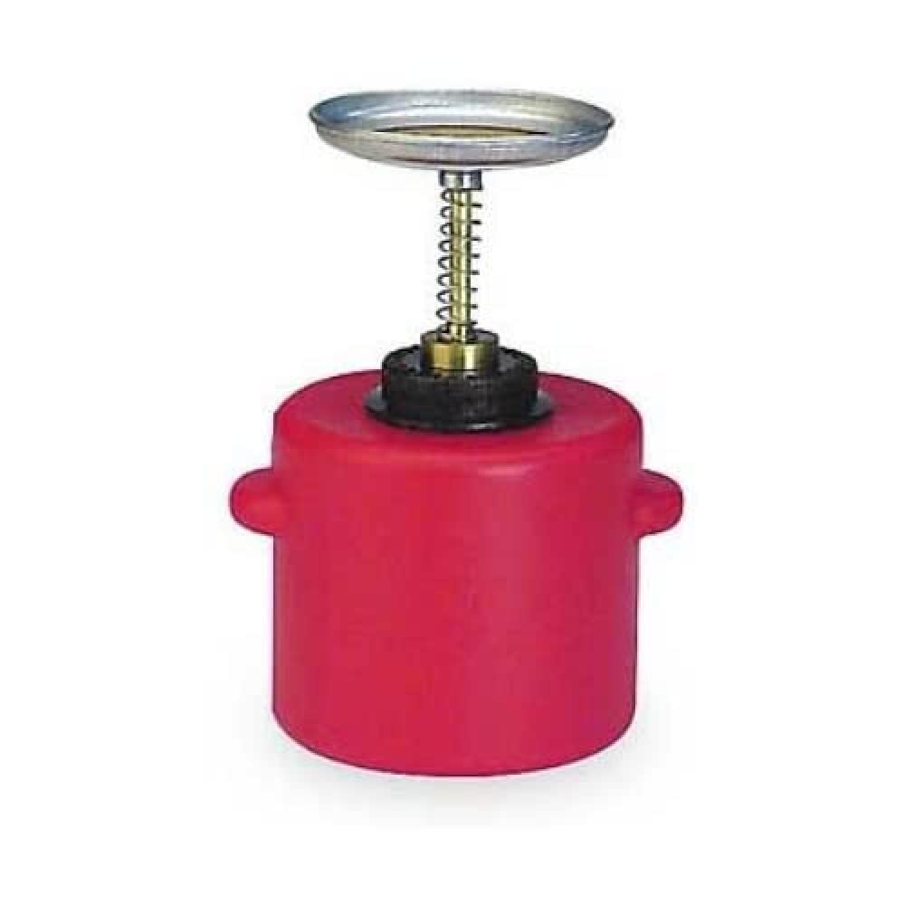 Eagle Plunger Polyethylene Safety Can, 4 Quart Capacity, Red