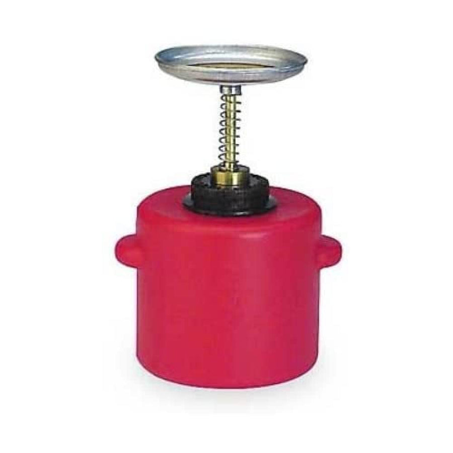 Eagle Plunger Polyethylene Safety Can, 4 Quart Capacity, Red