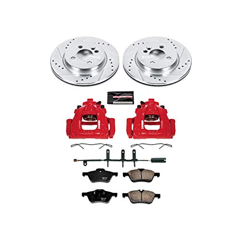 Power Stop Z23 Evolution Sport Front Caliper Brake Kit- Brake Rotor, Brake Caliper and Carbon-Fiber Ceramic Brake Pads For Mini Cooper 2007-2008 [Model Specific]