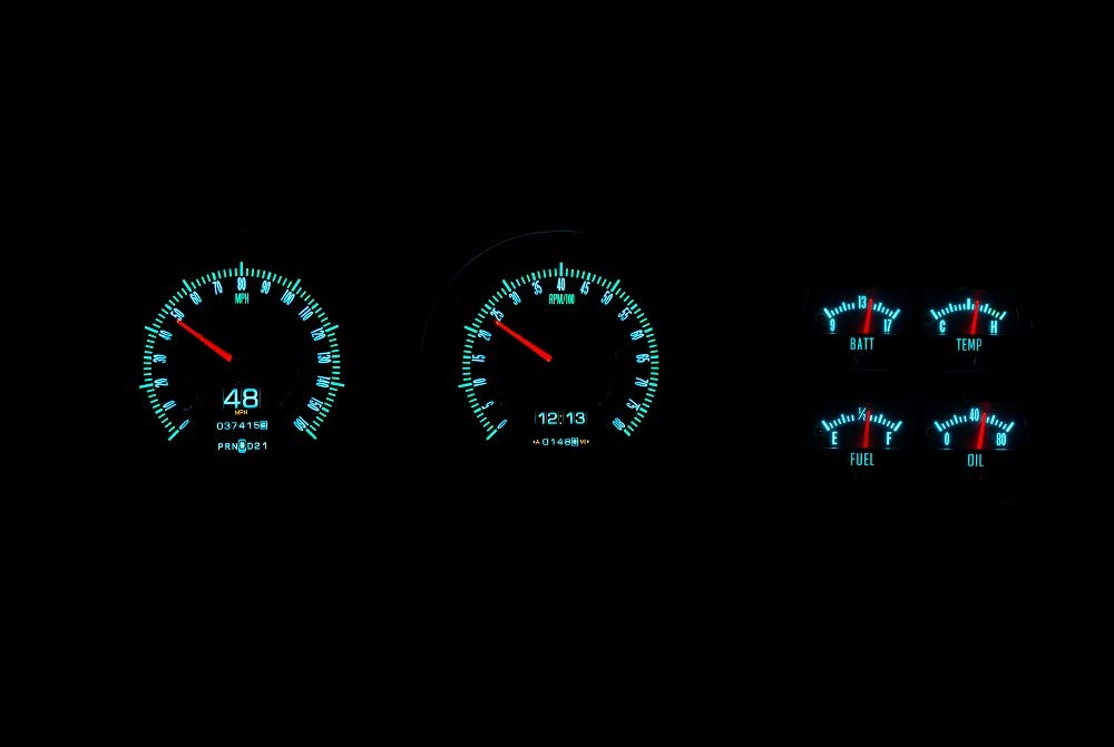 Dakota Digital Retrotech Gauge Instrument System RTX-68C-CAC-X Compatible with 1968 Camaro with Console Gauges