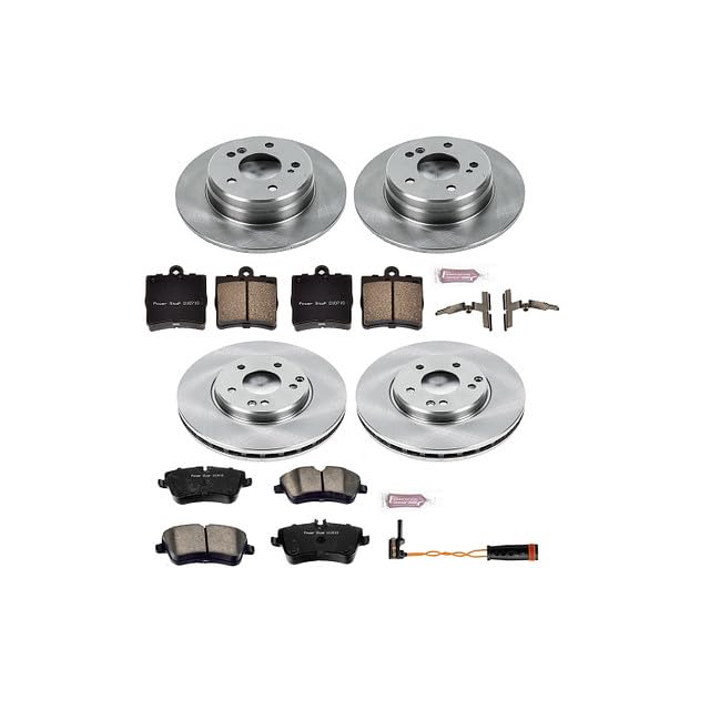 Power Stop Autospecialty KOE6703 Front and Rear Replacement Brake Kit-OE Brake Rotors & Ceramic Brake Pads