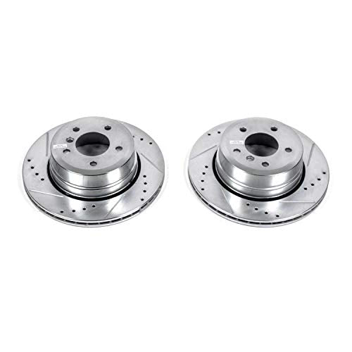 Power Stop Rear EBR1022XPR Drilled & Slotted Rotor Pair For BMW 525xi, BMW 5, BMW 528i xDrive, BMW 5, BMW 530xi, BMW 535i xDrive, BMW 5 [Model Specific]
