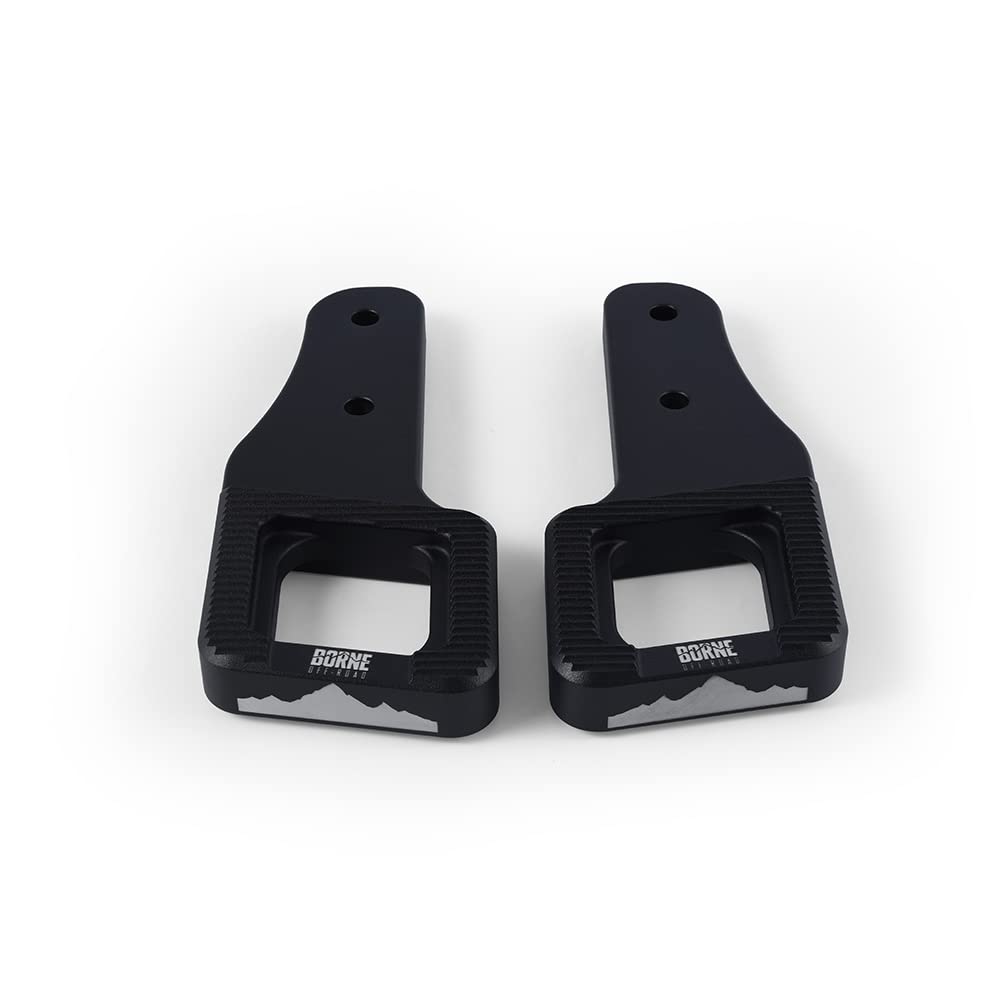 Mishimoto BNTH-F150-17BK Off-Road Billet Tow Hooks, Compatible with Ford Raptor, 2017+, Micro-Wrinkle Black