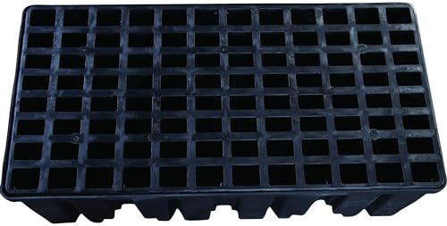2 Eagle Drum Spill Containment Pallet with Drain and Forklift Pockets, 51.5"x26.25"x13.75", 66 Gallon Sump, 4,000 lbs. Load Capacity Secondary Containment Pallet, Made in USA, Black, 1620B