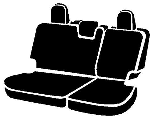 Gray FIA SL62-76 Custom Fit Rear Seat Cover Split Seat 40/60 - Leatherette (Black w/Gray Center Panel)