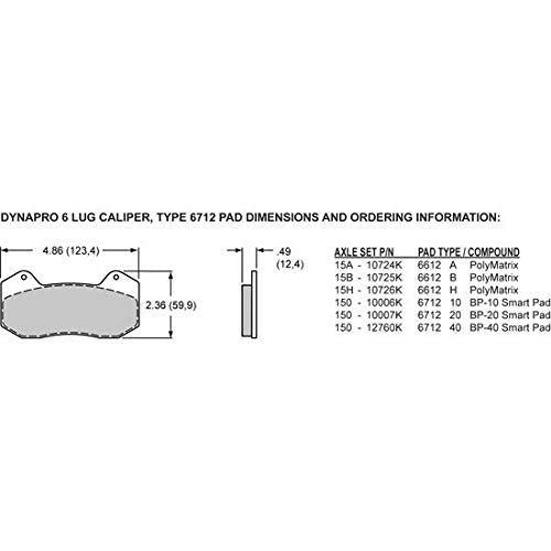 DP6A Caliper-Forged, 5.25" mt.-Red-R/H