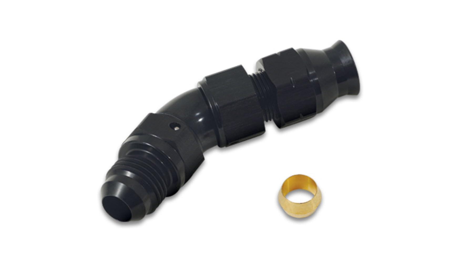 Fitting Tube Adapter Vibrant Performance 4 5 degree -8AN Male to 1