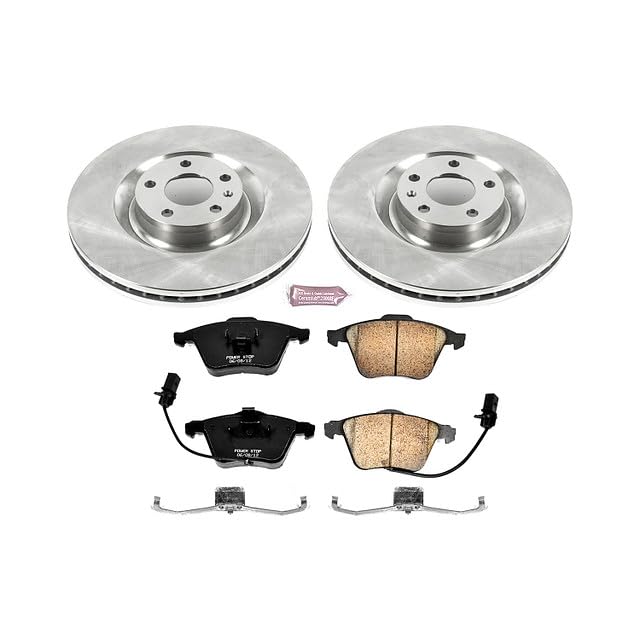 Power Stop KOE2934 Front Replacement Brake Kit-OE Brake Rotors & Ceramic Brake Pads For Audi S4 2004-2009 [Model Specific]
