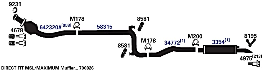 Exhaust Muffler AP Exhaust Products 3354