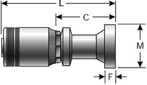 GlobalSpiral Series Gates MAX Pressure Couplings, Code 62 O-Ring Flange Heavy, 1-1/2" ID 24GSM-24FLH