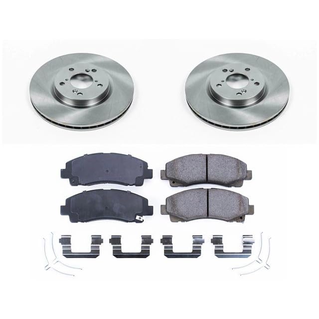 Power Stop Autospecialty KOE5939 Front Replacement Brake Kit-OE Brake Rotors & Ceramic Brake Pads For Honda Ridgeline 2012-2014 [Model Specific]