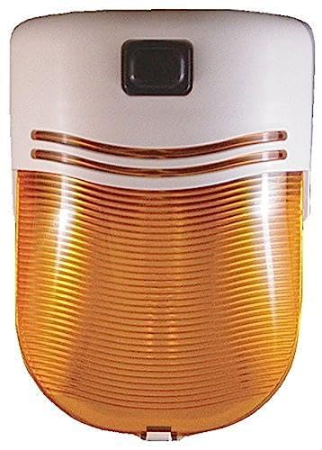 007-30SAP Fasteners Unlimited Porch Light with White Amber Lens and Switch