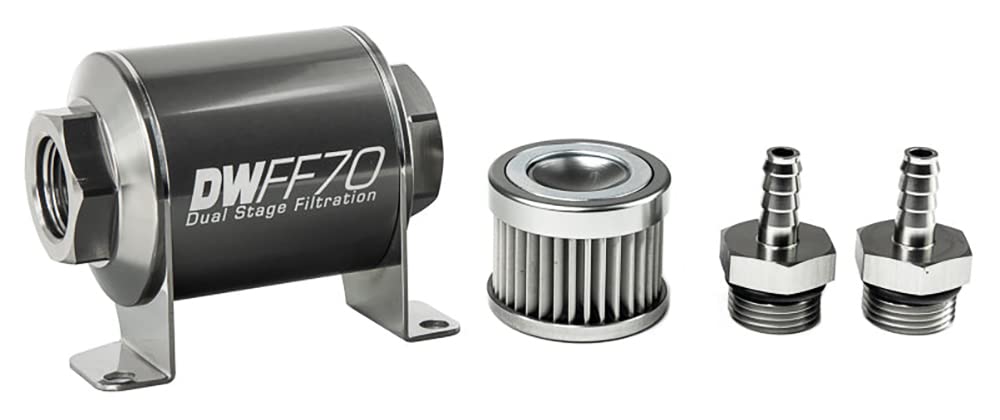 in-line DeatschWerks Fuel Filter and housing kit (8-03-070-010K-516)
