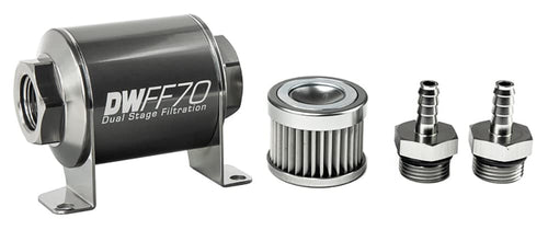 in-line DeatschWerks Fuel Filter and housing kit (8-03-070-010K-516)