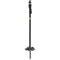 Camera Stakeout System Hawk | Versatile Stable Adjustable 22" - 51" Height 360-Degree Rotating Easy Mount Hunting Trail Camera Holder with Standard 1/4-20" Thread & 6" Auger