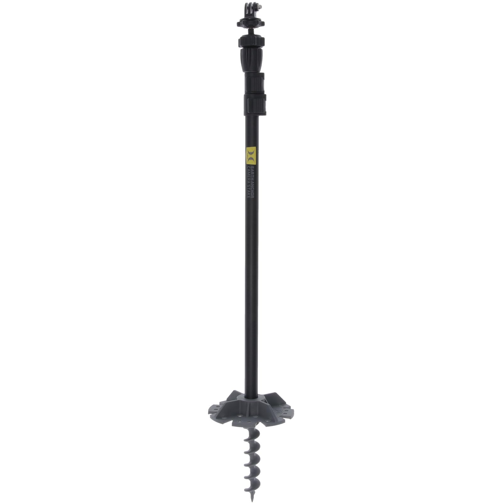 Camera Stakeout System Hawk | Versatile Stable Adjustable 22" - 51" Height 360-Degree Rotating Easy Mount Hunting Trail Camera Holder with Standard 1/4-20" Thread & 6" Auger