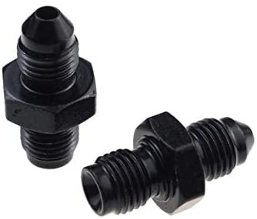 7/16-24 inverted flare male to -04 AN male, black - 2pcs/pkg