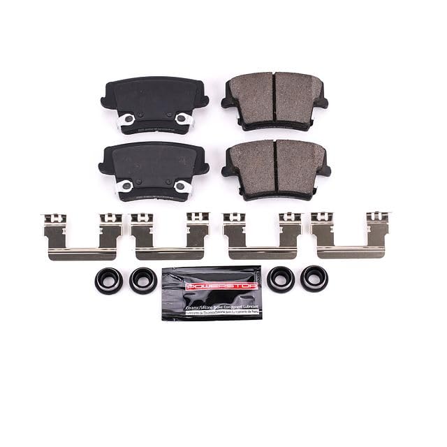 Power Stop Z23-1057A Z23 Evolution Sport Carbon Fiber Infused Ceramic Brake Pads Rear with Hardware For Dodge Charger 2006-2014, Dodge Magnum 2005-2008 [Model Specific]