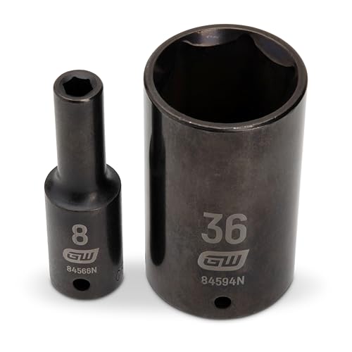 1/2" Drive GEARWRENCH 29 Pc. Deep Impact Socket Set, Metric - 84935N