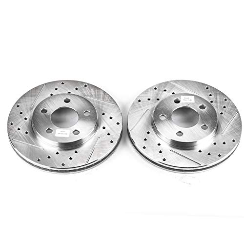 Power Stop AR8350XPR Evolution Front Drilled & Slotted Rotor Pair For Chrysler Neon 2000-2001, Dodge Neon 2000-2005, Plymouth Neon 2000-2001 [Model Specific]